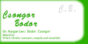 csongor bodor business card